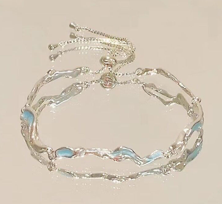 Zircon Cherry Blossom Star And Moon Bowknot Bracelet