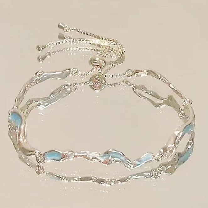 Zircon Cherry Blossom Star And Moon Bowknot Bracelet